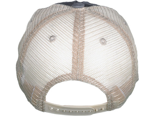 Mesh Snapback Trucker Hat - black/khaki
