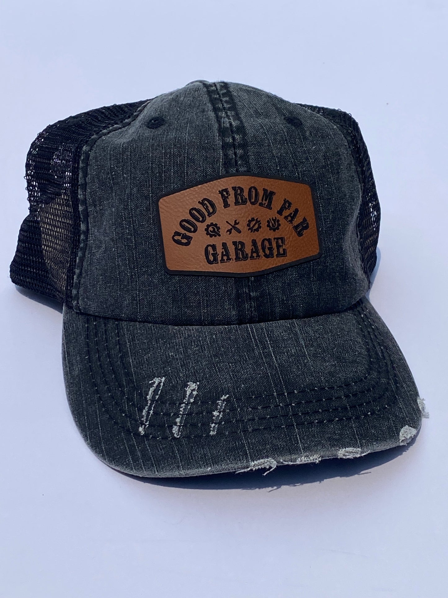 Vintage Trucker Hat - Black/Black (front looks more like dark gray)