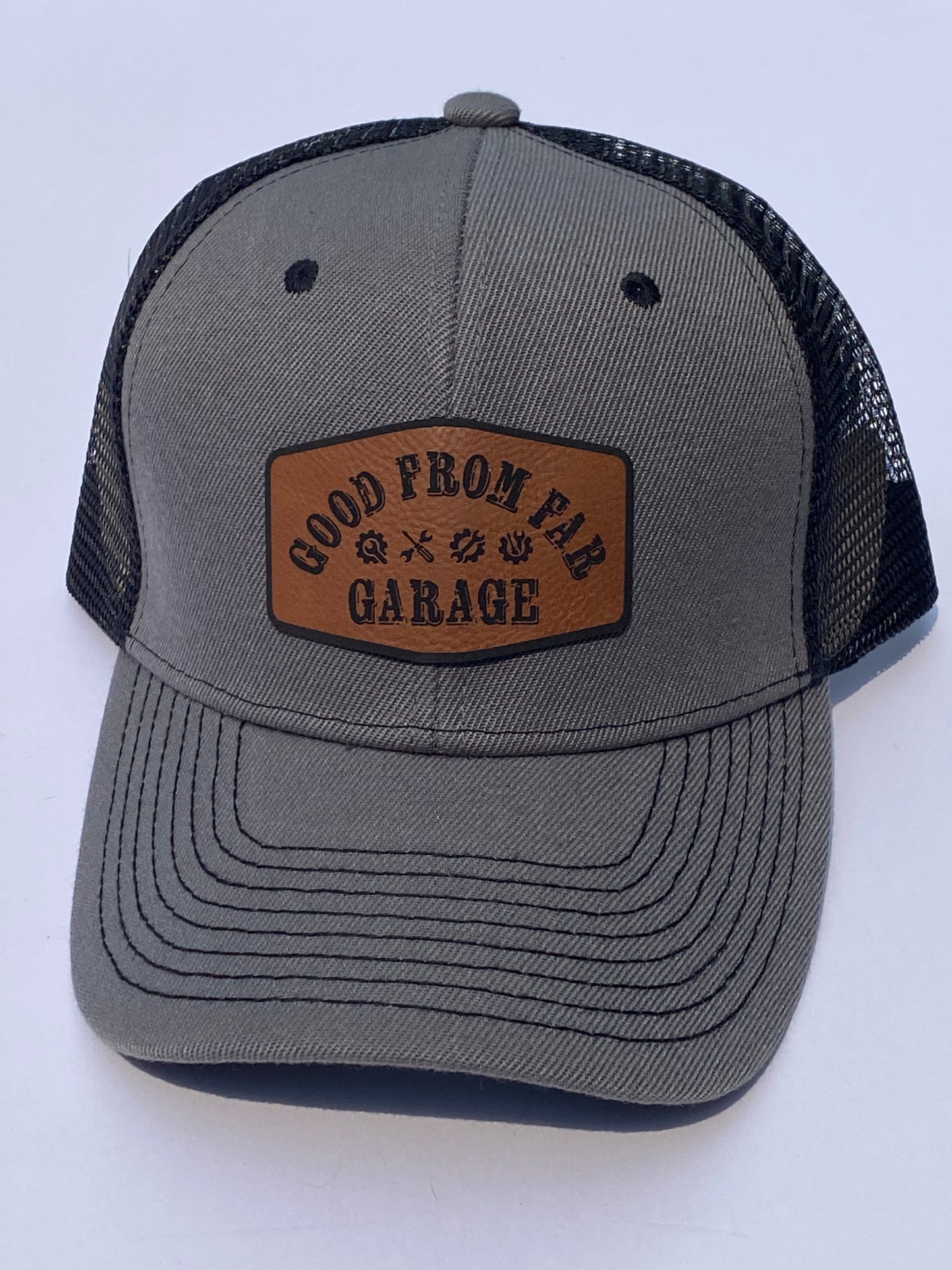 Mesh Snapback Trucker Hat - Dark gray/Black