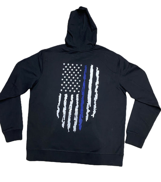 Thin Blue Line Hoodie - Black