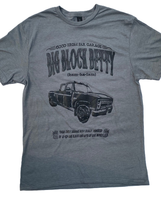 Big Block Betty T-shirt - Gunmetal Gray