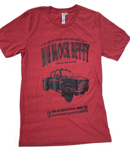Big Block Betty T-shirt - Heather Canvas Red