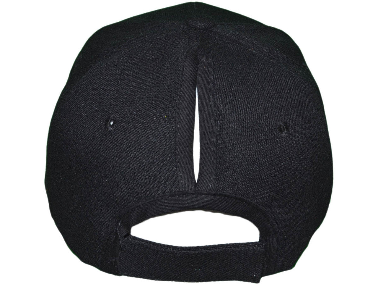 Ponytail Baseball Velcro Hat - Black